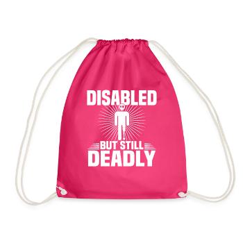 Fauteuil roulant amputé pour handicapés invalidés - Sac de sport léger - fuchsia - Devant