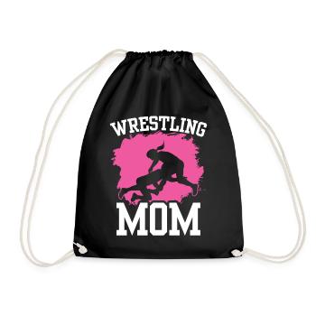 Wrestling Mama Ringer Wrestler Ringen Ringkampf - Turnbeutel - Schwarz - Vorne