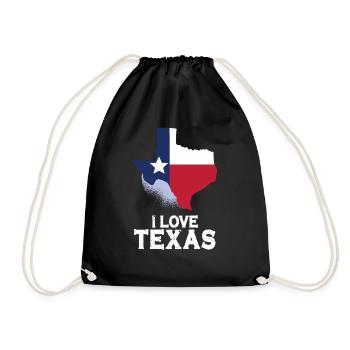 Ich Liebe Texas Stolz Texanisch Texaner Sprüche - Turnbeutel - Schwarz - Vorne