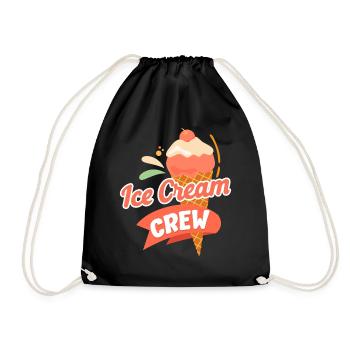 Ice Cream Cone Ice Cream Crew - Turnbeutel - Schwarz - Vorne
