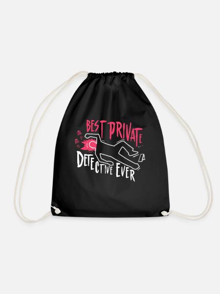The Best Private Detective Ever Private - Drawstring Bag - black