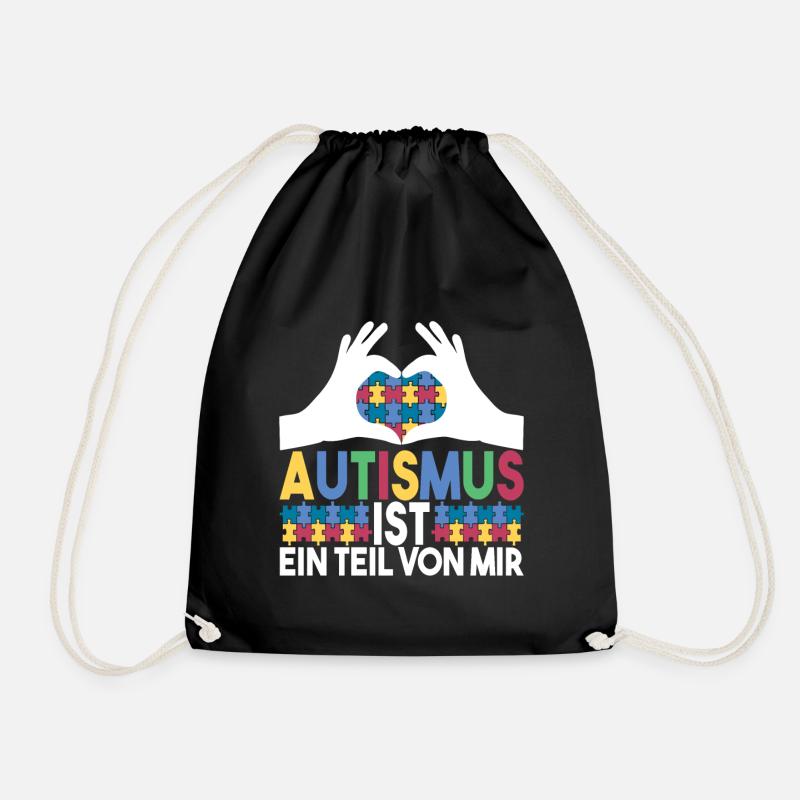 Autist Autismus Autistisch - Turnbeutel - Schwarz