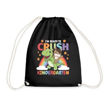 Je suis prêt à écraser les enfants de la maternelle T-Rex Horse - Sac de sport léger - noir - Devant