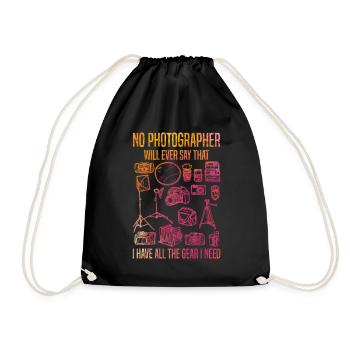 Aucun photographe ne pourra jamais faire aussi drôle - Sac de sport léger - noir - Devant
