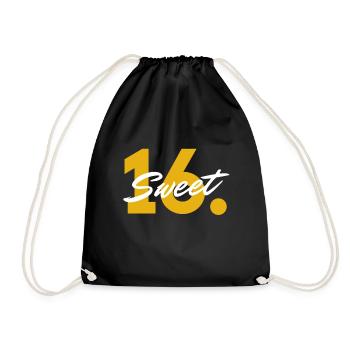 Sweet 16th - The 16th Birthday Birthday Party - Drawstring Bag - black - Front