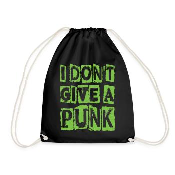I Don’t Give A Punk - Gothique - Concert - Drôle - G - Sac de sport léger - noir - Devant