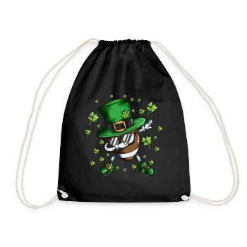Football Fans St. Patrick's Day Dab Holiday Outfit - Drawstring Bag - black - Front