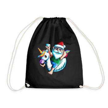 Urlaub Weihnachtsmotiv Fan Sante Pool Sonnenbrille - Turnbeutel - Schwarz - Vorne