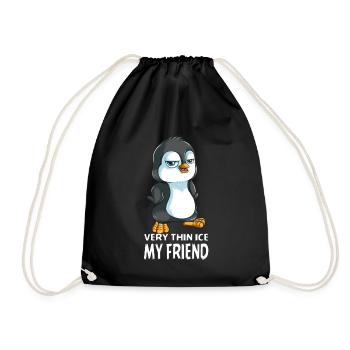Très mince Glace mon ami Empereur Pingouin Cadeau - Sac de sport léger - noir - Devant