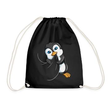 Petit mignon empereur pingouin plongée océan - Sac de sport léger - noir - Devant