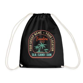 Chemise de vacances 2022, Sea San Sun Custom Beach - Sac de sport léger - noir - Devant
