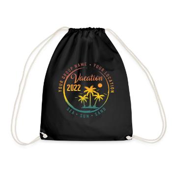 Chemise de vacances 2022, Sea San Sun Custom Beach - Sac de sport léger - noir - Devant