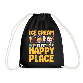 Crème glacée Cone Popsicle Crème glacée - Sac de sport léger - noir - Devant