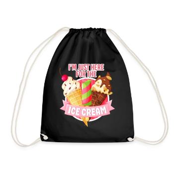 Ice Cream Cone Popsicle I'm Just - Turnbeutel - Schwarz - Vorne
