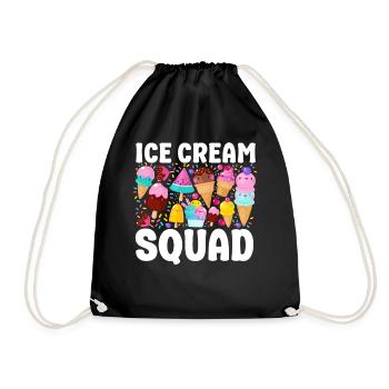 Ice Cream Team Cone Popsicle Ice - Turnbeutel - Schwarz - Vorne