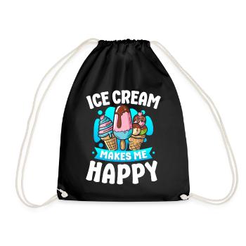 Crème glacée Cone Popsicle Crème glacée - Sac de sport léger - noir - Devant