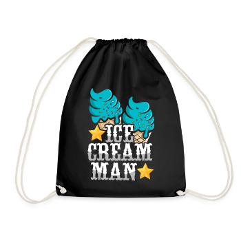 Ice Cream Boy Cone Ice Cream Man - Turnbeutel - Schwarz - Vorne