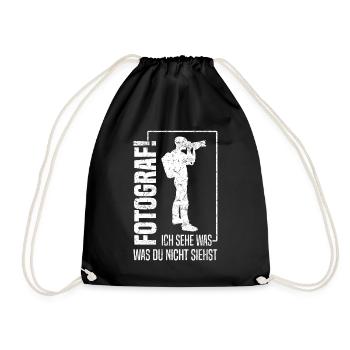 Photographer I see what you don't see - - Drawstring Bag - black - Front