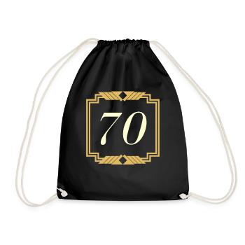 70. Geburtstag Spruch - 70 Jahre Party - Turnbeutel - Schwarz - Vorne