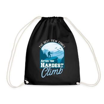 The Best View Comes After The Hardest Climb - Drawstring Bag - black - Front