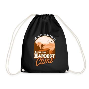 The Best View Comes After The Hardest Climb - Drawstring Bag - black - Front