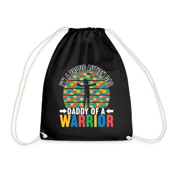 Autistic Autism Autistic - Drawstring Bag - black - Front