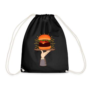 Hamburgers de restauration rapide - Sac de sport léger - noir - Devant