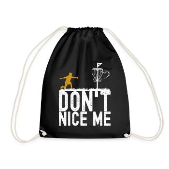 Disc Golf Disc Golfer - Drawstring Bag - black - Front