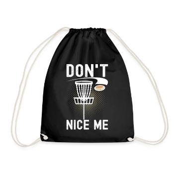 Disc Golf Disc Golfer - Drawstring Bag - black - Front