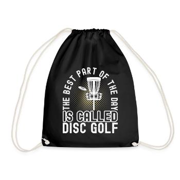 Disc Golf Disc Golfer - Turnbeutel - Schwarz - Vorne