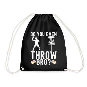Disc Golf Disc Golfer - Turnbeutel - Schwarz - Vorne