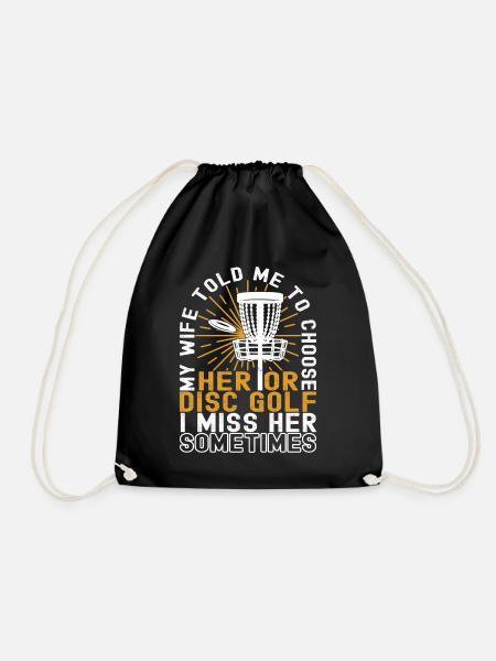 Disc Golf Disc Golfer - Turnbeutel - Schwarz