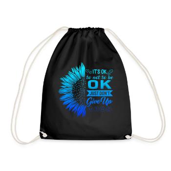 Positivity Shirt, Mental Health Awareness Es ist - Turnbeutel - Schwarz - Vorne