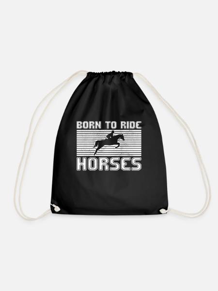 Horse riding - Drawstring Bag - black