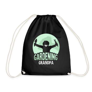 Gardening Grandpa Garden Grandfather Gardener - Drawstring Bag - black - Front