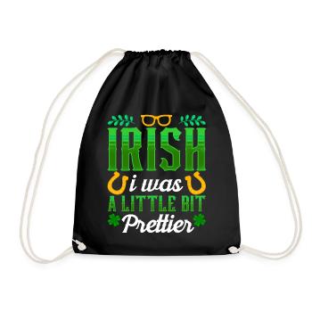 St Patrick's Day Irish Irish Gaelic Ireland - Drawstring Bag - black - Front