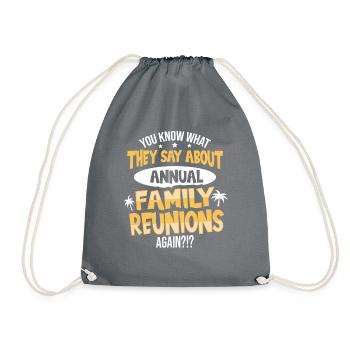 Again?!? Funny Family Reunion Familientreffen - Drawstring Bag - grey - Front