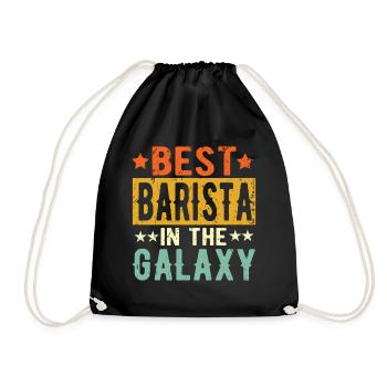 Best Barista ever Barista Geschenk - Turnbeutel - Schwarz - Vorne