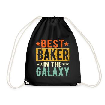 Best Bäcker ever Bäcker Geschenk - Turnbeutel - Schwarz - Vorne
