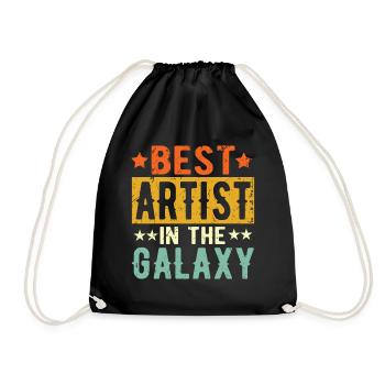 Best Artist ever Artist Gift - Drawstring Bag - black - Front