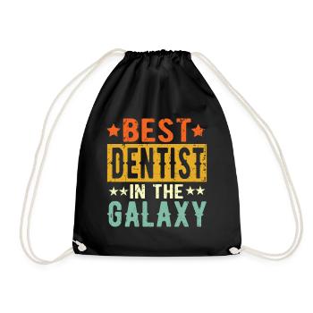 Best Dentist ever Dentist Gift - Drawstring Bag - black - Front
