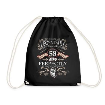 Vintage Légendaire - Vieilli parfaitement 58ème anniversaire - Sac de sport léger - noir - Devant