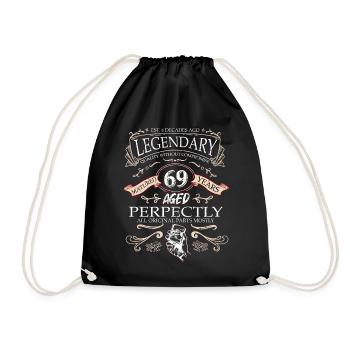 Vintage Légendaire - Vieilli parfaitement 69ème anniversaire - Sac de sport léger - noir - Devant