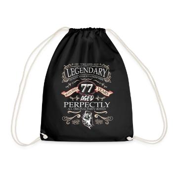 Vintage Légendaire - Vieilli parfaitement 77ème anniversaire - Sac de sport léger - noir - Devant
