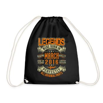 Légende d’anniversaire de mars 2016 - Sac de sport léger - noir - Devant