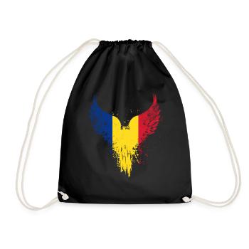 Drapeau de la Roumanie - Sac de sport léger - noir - Devant