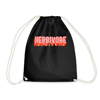 Chemise herbivore, Tee de légumes, Manger végétalien - Sac de sport léger - noir - Devant