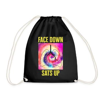 Chemise d’infirmière, Face vers le bas Sats Up Lungs Tee, Santé - Sac de sport léger - noir - Devant