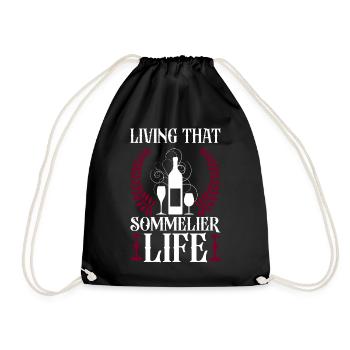Dégustation de vin de sommelier - Sac de sport léger - noir - Devant