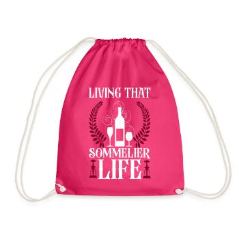 Dégustation de vin de sommelier - Sac de sport léger - fuchsia - Devant